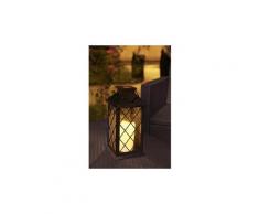 Lampion d'exterieur - lanterne d'exterieur lanterne solaire h28cm - noir