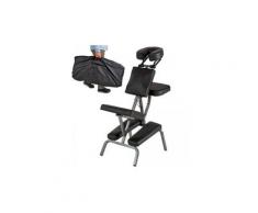 Chaise de massage rembourrage épais noir + housse helloshop26 2008065