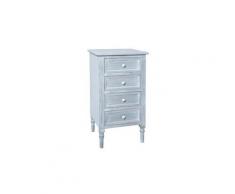 Chiffonnier en bois tasha - l. 45 x h. 80 cm - gris blanchi
