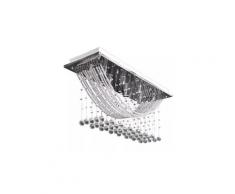 Icaverne - plafonniers splendide plafonnier avec perles en verre cristal étincelant blanc 8 x g9 29 cm