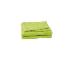 Icaverne parure de bain jules clarysse lot de 2 serviettes + 2 gants de toilette élégance - vert