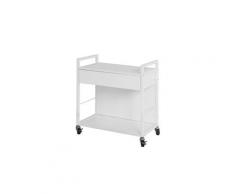 Sobuy® fkw50-w meuble de rangement multi-usages chariot de cuisine de service roulant meuble armoire de rangement sur roulettes