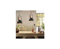 Plafonniers 2 pcs noir rond e27