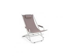 Chilienne en aluminium coloris taupe - dim : l 93 x p 60 x h 74 cm -pegane-