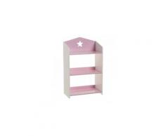 Etagère bibliothèque rose chambre enfant