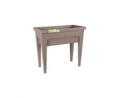 Carre potager - table potagere eda espace potager avec table city veg&table - 73 x 38,5 x h 68 cm - 57 l - taupe