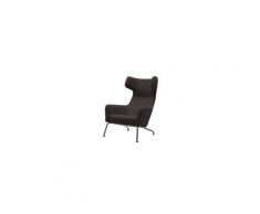 Fauteuil havana à oreilles en microfibre marron softline