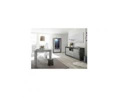 Salle à manger complète béton ciré foncé/clair - lubio n°4 - l 137/185 x l 90 x h 79 - neuf