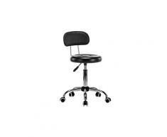 Icaverne - fauteuils de coiffure joli tabouret de salon spa pivotant 2 pcs simili-cuir noir