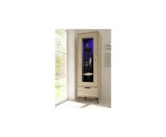 Vitrine avec led en option couleur bois plume avec éclairage