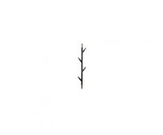 Porte-manteau mural design fuse - l. 12 x h. 60 cm - noir