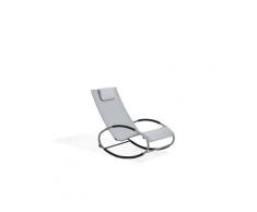 Chaise de jardin à bascule grise campo