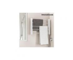 Porte-serviettes électrique mural 65w blanc gris (5 barres) - seche serviette chauffant salle de bain