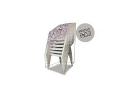Housse de protection pour piles de chaises 66 x 66 x 110 cm galets
