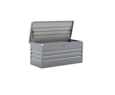 Coffre de jardin métal store 580l - argent