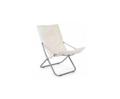 Chilienne relax matelassé coloris crème - dim : l 85 x p 58 x h 82 cm -pegane-