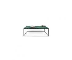 Temahome - table basse "gleam" 120cm marbre vert & métal noir
