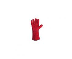 Gant anti chaleur et feu singer taille 10 croute rouge doublée manchette 15cm