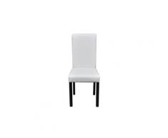 Icaverne - chaises de cuisine distingué chaise de salle à manger 2 pcs cuir synthétique blanc