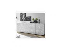 Enfilade 4 portes blanc laqué design nino