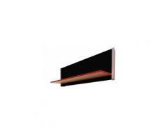 Etagère noire lumineuse 900mm led multicolore