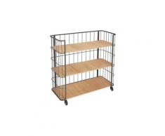Etagère de cuisine à roulettes broc - 94 x h. 90 cm - gris