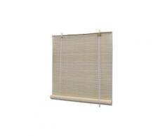 Habillages de fenêtre serie djouba store à rouleau bambou naturel 100 x 160 cm