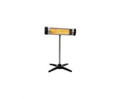 Rising Sun Mono Radiateur électrique d´extérieur sur pied - chauffage infrarouge 2500W - argent