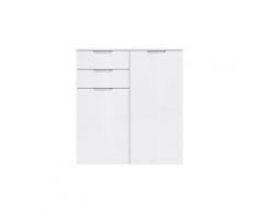Buffet - bahut - enfilade sienna buffet contemporain blanc brillant - l 110 cm