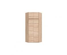 Armoire de chambre academica armoire d'angle de chambre style contemporain décor chene sonoma - l 80,5 cm