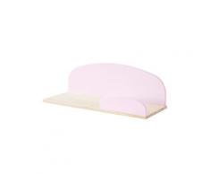 Etagère enfant en bois brut et laqué l65cm karibou rose