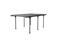 Carport voiture denver- 5.02 x 3.13 x 2.05 m - transparent / noir