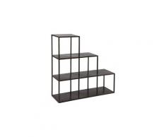 Etagère escalier en acier coloris noir atelier metal