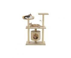 Arbre à chat avec griffoir en sisal 95 cm beige