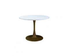 Table ronde necy bronze et effet marbre