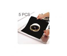 Outil de nettoyage-5 pcs téflon gaz four surface ultra-mince fibre matériau stovetop protection tapis de nettoyage, taille: 27 * 27 cm