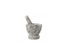 Mortier et pilon en marbre blanc