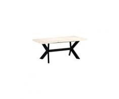 Table de salon salle à manger dîner design 180 cm bois de manguier massif helloshop26 0902245
