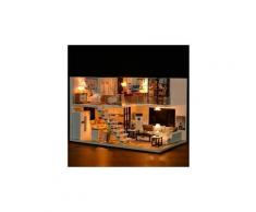3d en bois bricolage maison miniature meubles led maison puzzle décorer des cadeaux créatifs jouets éducatifs