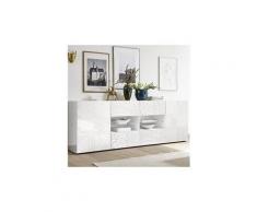Enfilade 240 cm blanc laqué design nerina
