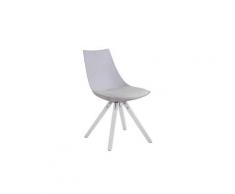 Superbe chaise de salle à manger, de cuisine, de salon séoul cuir synthetique blanc carré