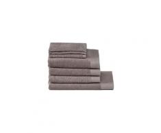 Seahorse pure linge de bain - 100% coton - serviette (60x110 cm) - par lot de 3 - marron