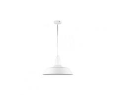 Lampe suspension industrielle - petit modèle blanc