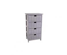 Chiffonnier "Seuni" 4 tiroirs gris