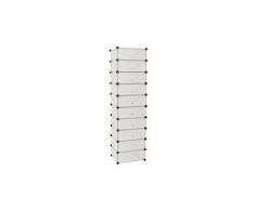 Icaverne - etagères et casiers à chaussures superbe vidaxl armoire à chaussures avec 10 compartiments blanc