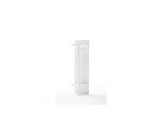 Penderie murale coloris laqué blanc brillant - l55 x h195 x p30 cm -pegane-