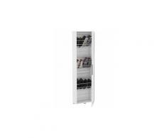Armoire à chaussures en panneaux de particule, blanc mat - dim : 49,9 x 172,5 x 19,7 cm -pegane-