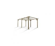 Carport autoportant en bois traité 1 voiture paco