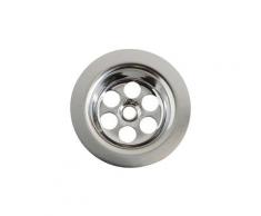 Bouchon baignoire - bouchon lavabo grille ronde creuse - inox - ø 63 mm - lavabo ou bidet