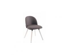 Contemporain chaise de salle à manger, de cuisine, de salon bamako en tissu blanc